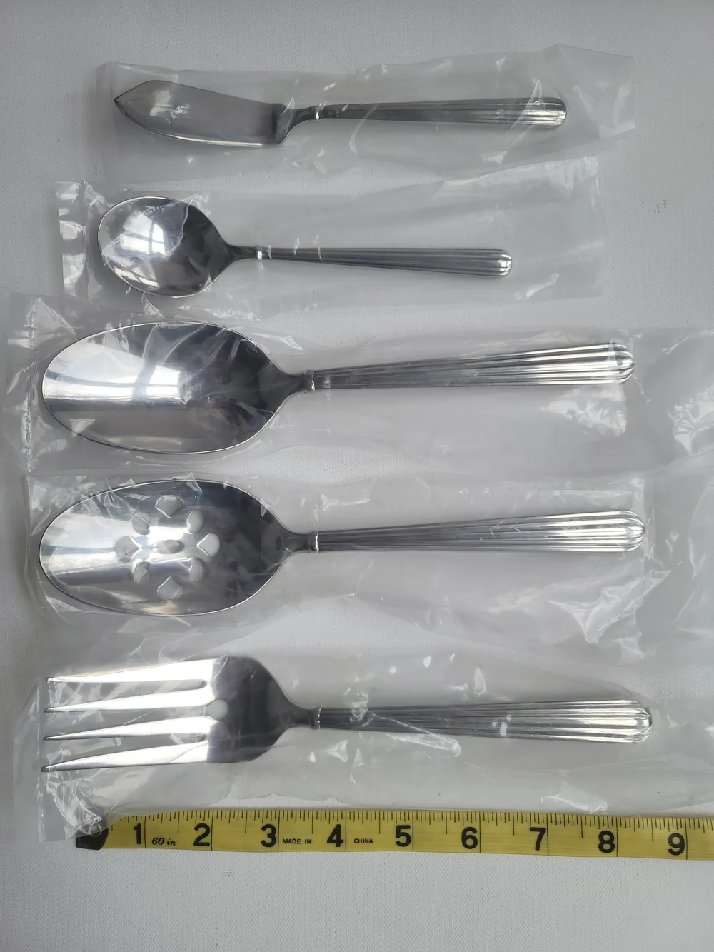 Pottery Barn Monique Lhuillier Rivoli Hostess Set Stainless Steel Set of 5